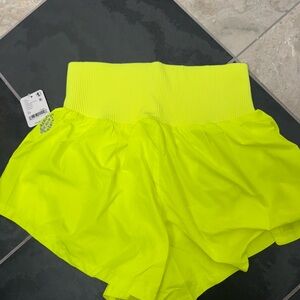 Free People Movement Neon Yellow Women's Shorts